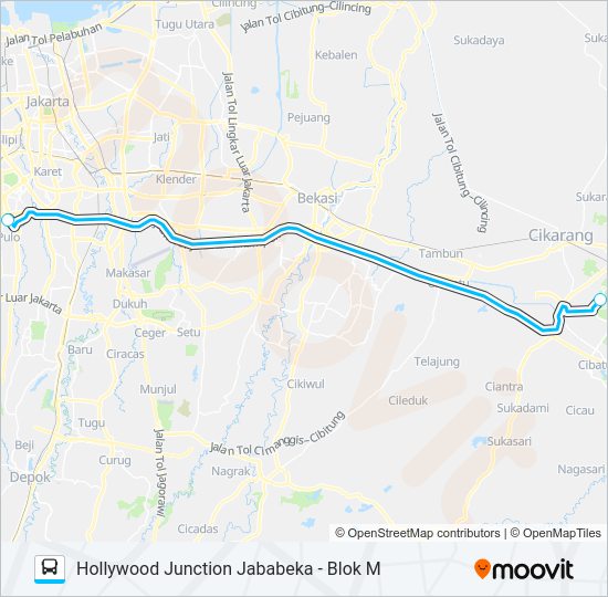 JRC HOLLYWOOD JUNCTION bis Peta Jalur