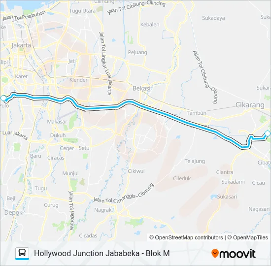 JRC HOLLYWOOD JUNCTION Bus Line Map