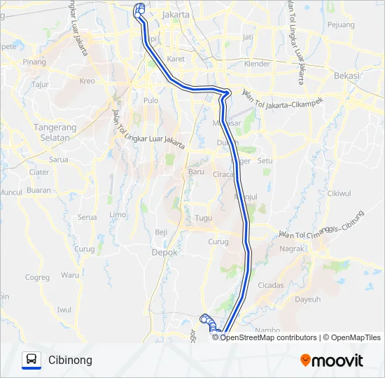 AC43 Bus Line Map