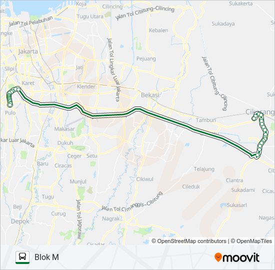 AC121 bus Line Map