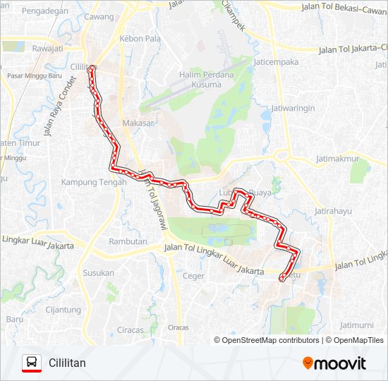 T05 bus Line Map