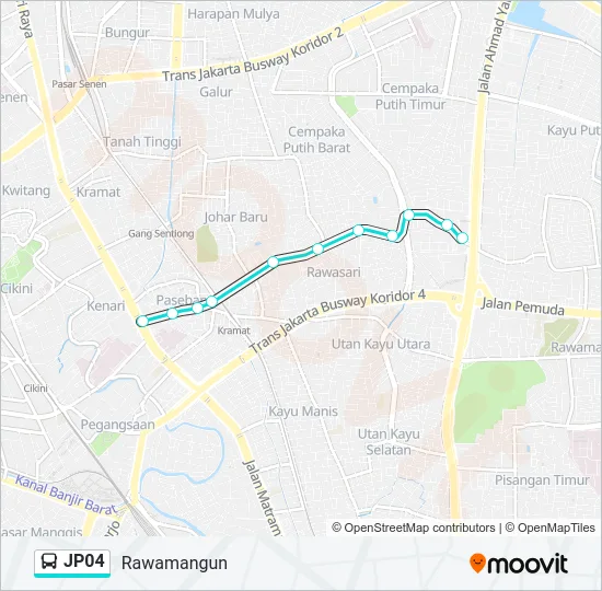 JP04 Bus Line Map