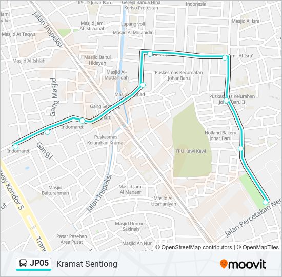 JP05 bus Line Map