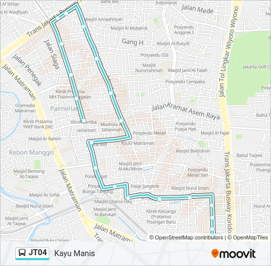 JT04 Bus Line Map