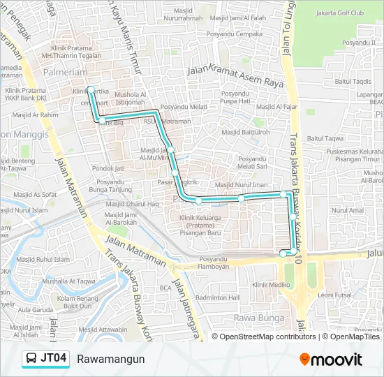 JT04 Bus Line Map
