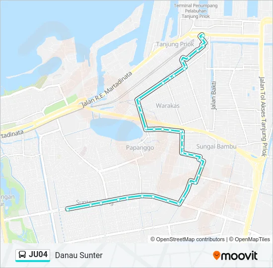 JU04 Bus Line Map