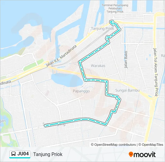 JU04 Bus Line Map