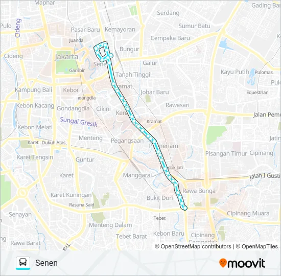 M01 Bus Line Map