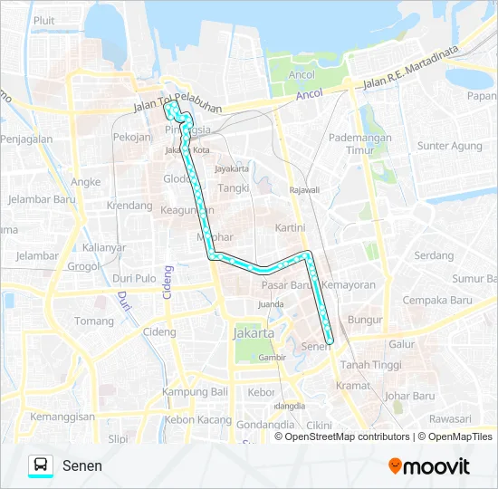 M12 Bus Line Map