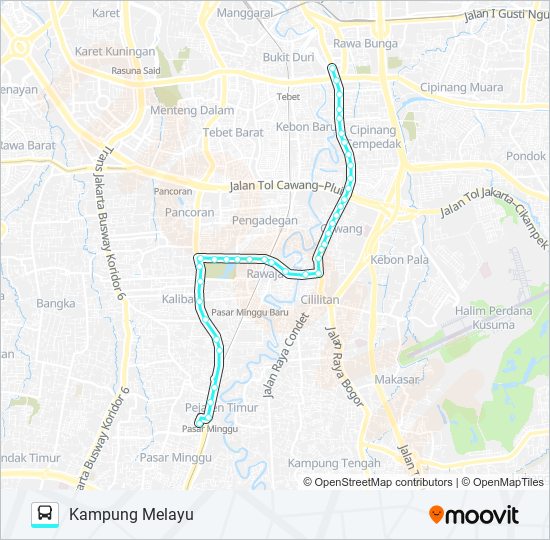 M16 bus Line Map