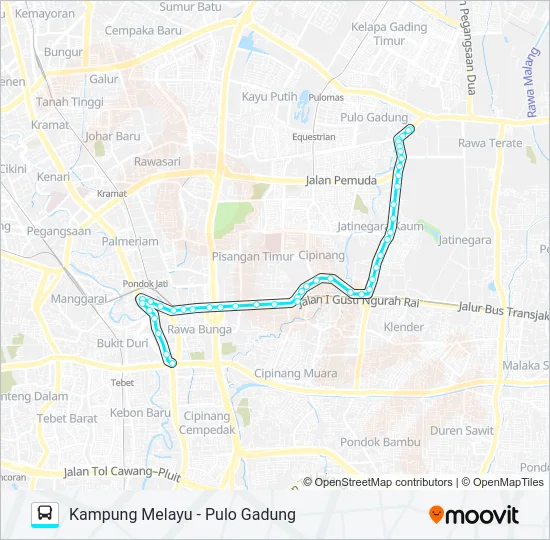 M27 Bus Line Map