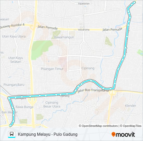 M27 bus Line Map