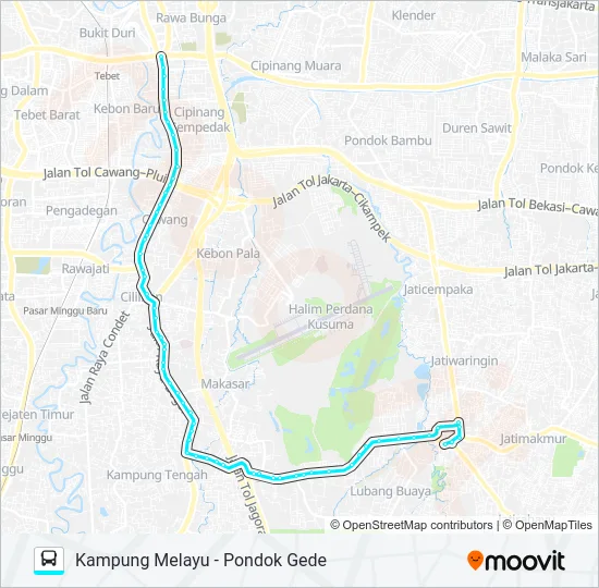 M28 Bus Line Map