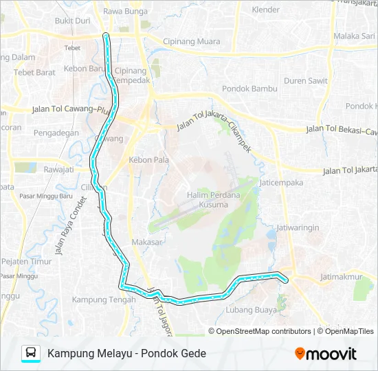 M28 Bus Line Map