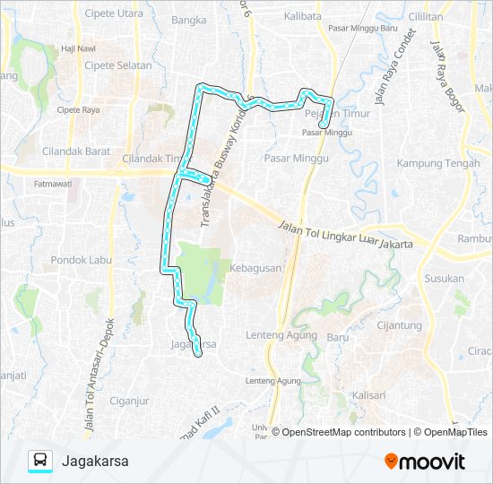 M36 bus Line Map