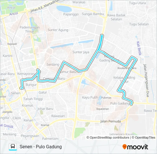 M37 Bus Line Map
