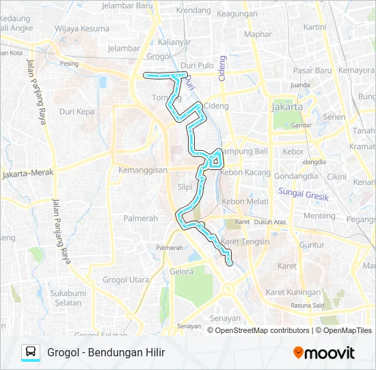 M38 Bus Line Map