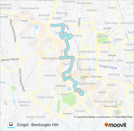 M38 Bus Line Map