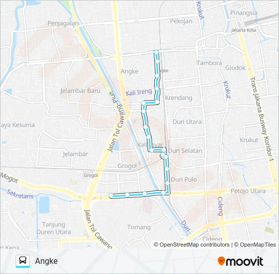 M43 Bus Line Map