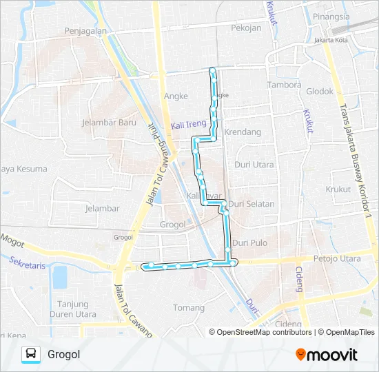 M43 Bus Line Map