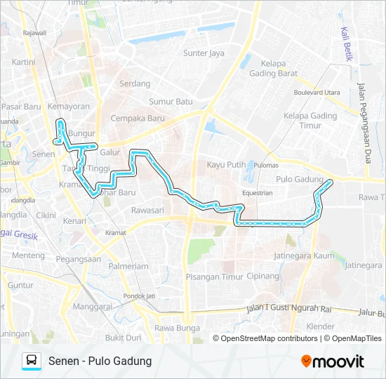 M46 Bus Line Map