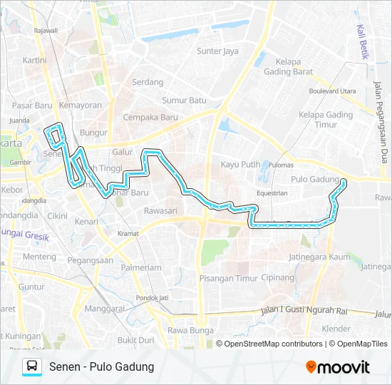 M46 Bus Line Map