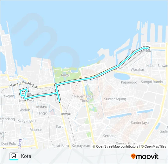 M15A Bus Line Map