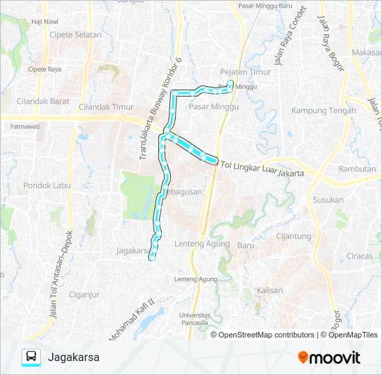 M17A Bus Line Map