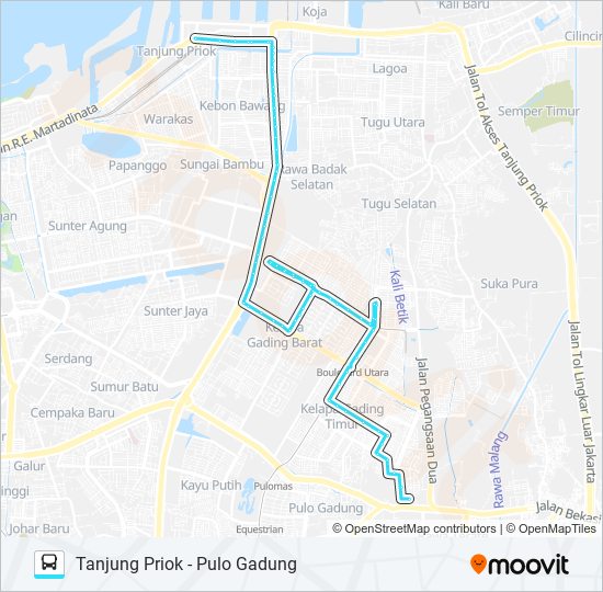 M30A bus Line Map