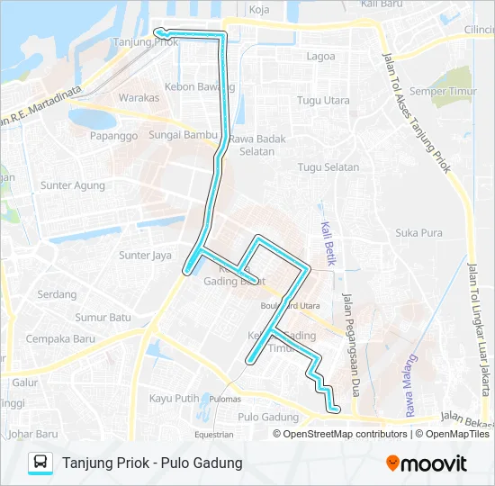 M30A Bus Line Map