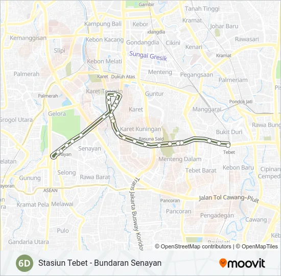 6D Bus Line Map