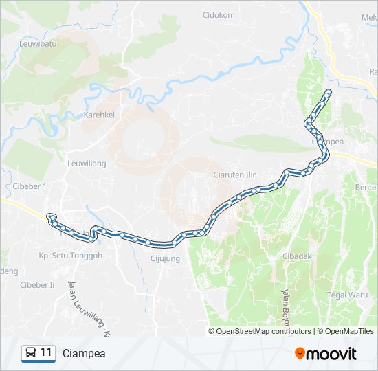 11 bus Line Map