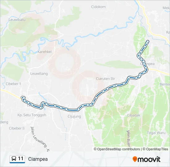 11 Bus Line Map
