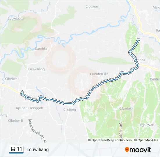 11 Bus Line Map