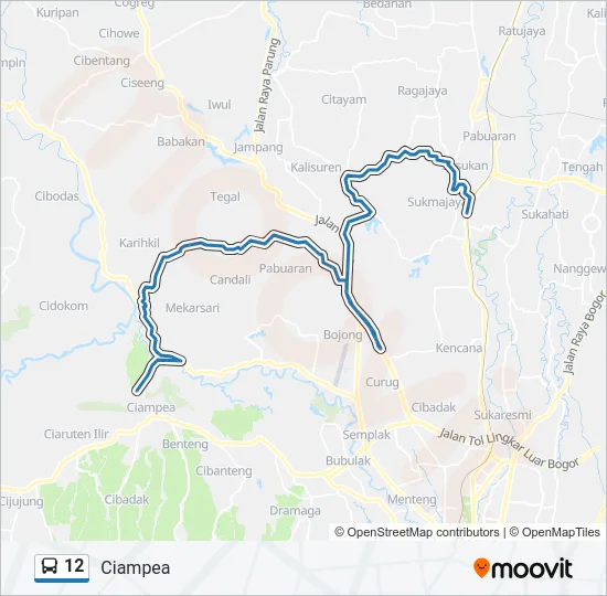 12 Bus Line Map