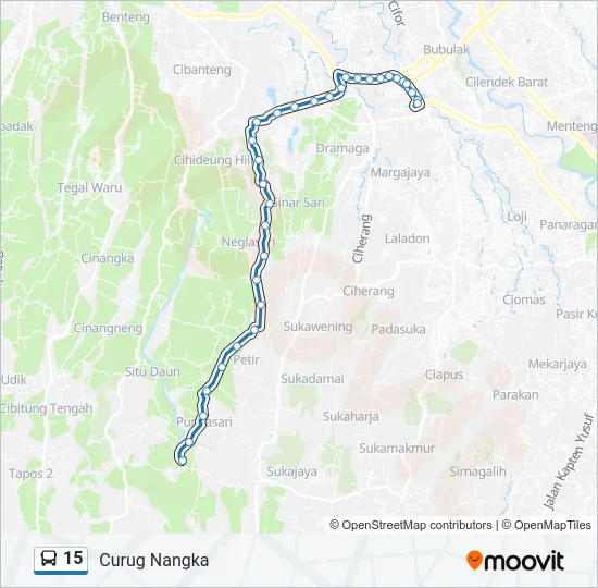 15 Bus Line Map