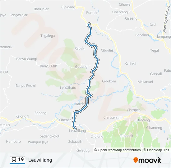 19 Bus Line Map
