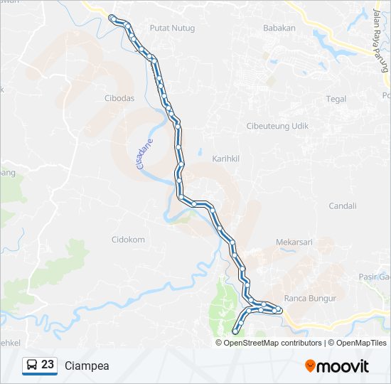 23 bus Line Map