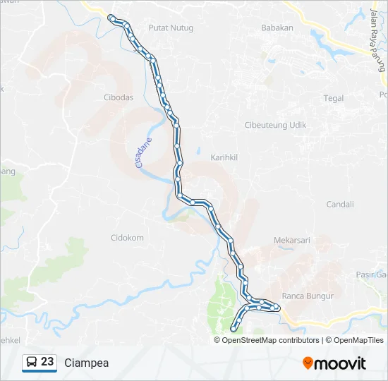 23 Bus Line Map