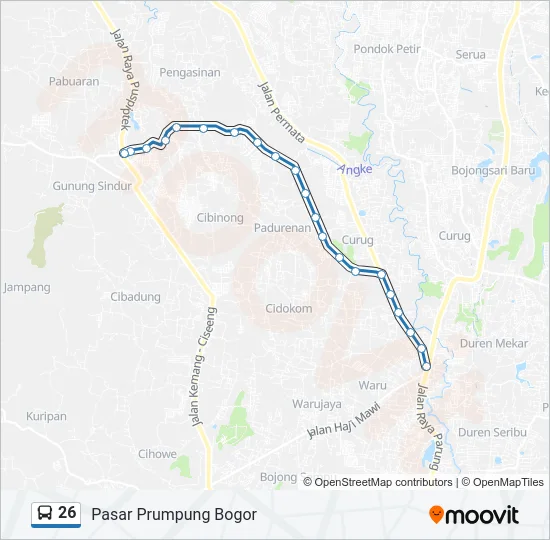 26 Bus Line Map