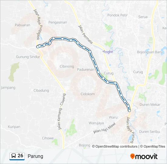 26 Bus Line Map