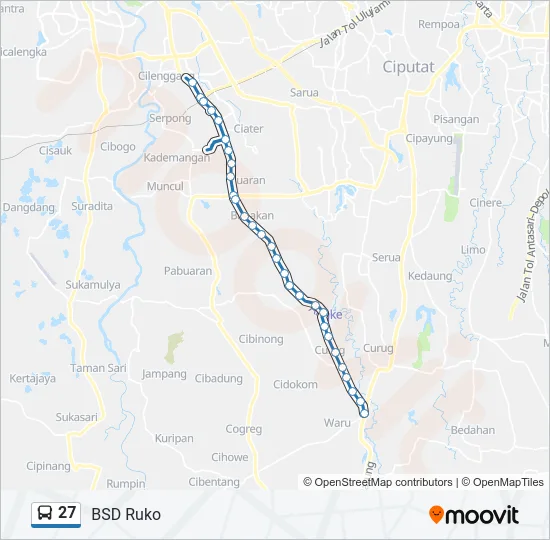 27 Bus Line Map