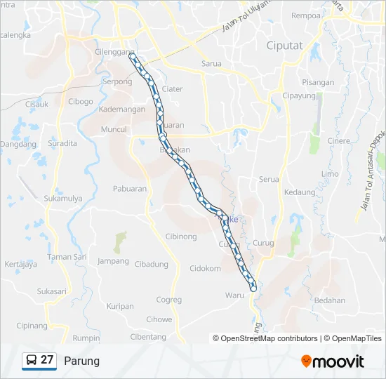 27 Bus Line Map