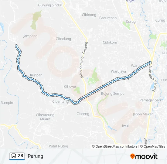 28 Bus Line Map