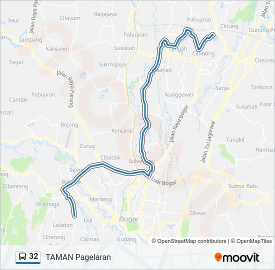 32 Bus Line Map