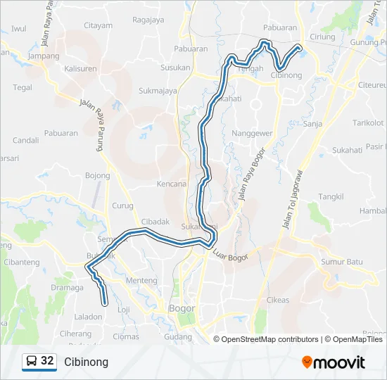 32 Bus Line Map