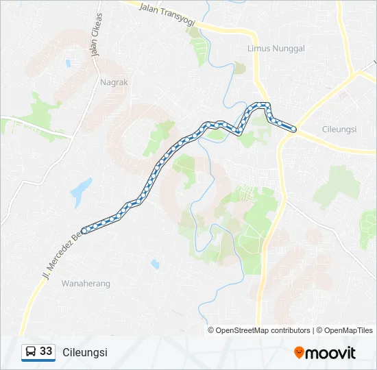33 Bus Line Map