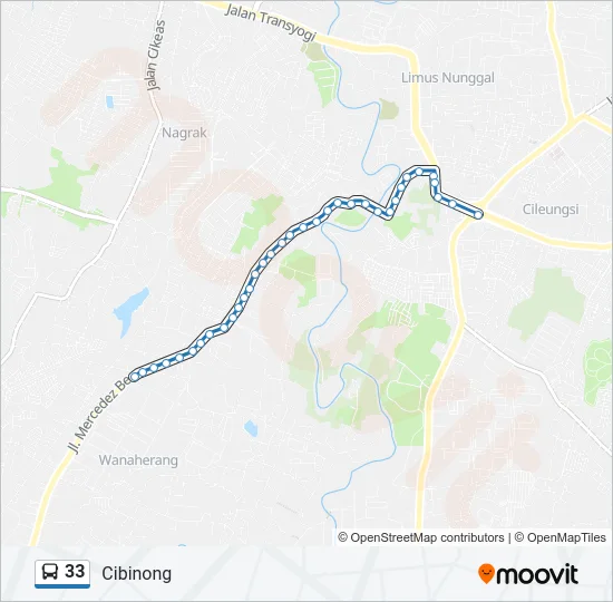 33 Bus Line Map