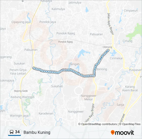 34 Bus Line Map