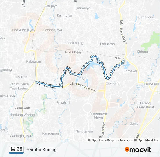 35 Bus Line Map